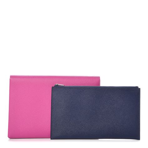 hermes calvi pouch|Hermès Calvi Pouch Epsom Bleu Saphir / Black .